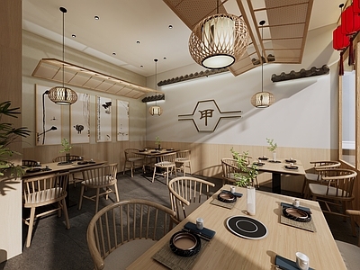 现代新中式中餐厅 甲鱼店 火锅店 中式餐饮店