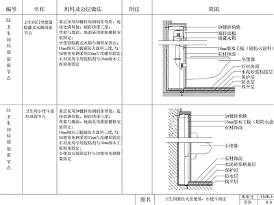 现代公共卫生间 悬挂式坐便 坐便器 小便斗做 无障碍 商场 办公室 施工图