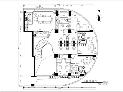 现代整体办公空间 商业办公室 施工图