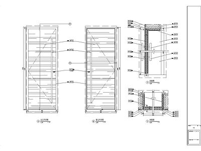 现代门 大样整理 施工图