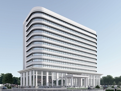 现代办公楼 产业园 多层办公楼 屋顶绿化办公楼 厂房小区