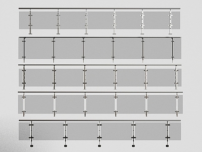 现代栏杆 不锈钢 玻璃