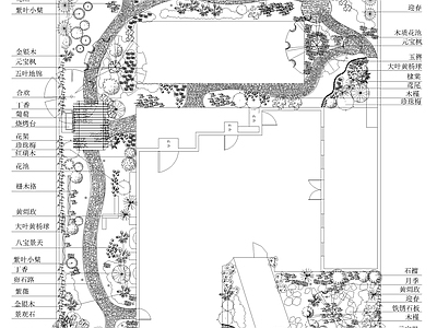 现代庭院 别墅平面图 施工图