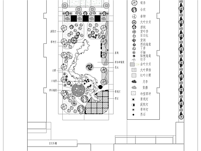现代庭院 平面图 施工图