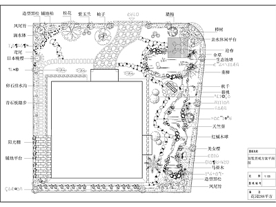 现代庭院 别墅平面图 施工图