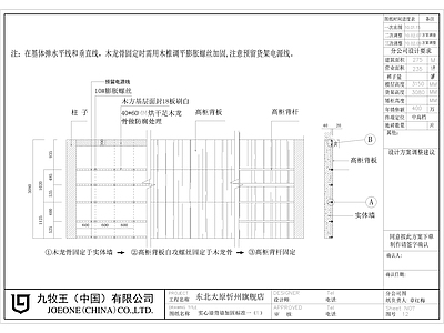 现代服装店 服装高柜安装标准 服装背板安装 施工图