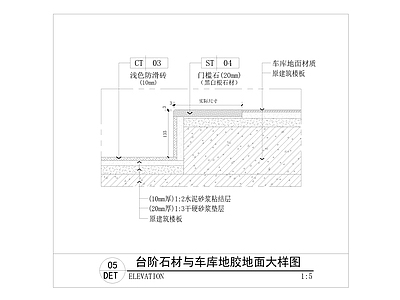 现代地面节点 槛石节点 台阶节点 地胶节点 施工图 地面节点