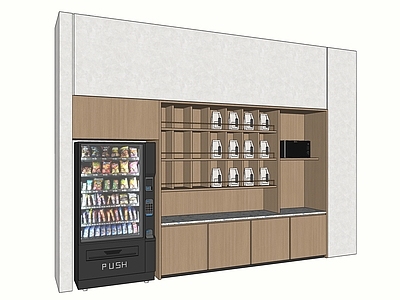 现代北欧便利店 零售店 展柜 展示架 零售架