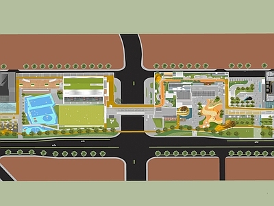 现代新中式展览馆建筑 亚运会 展馆 文化馆 创意文化 杭州亚运村国际区