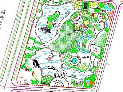 规划平面图 公园规划设计 施工图