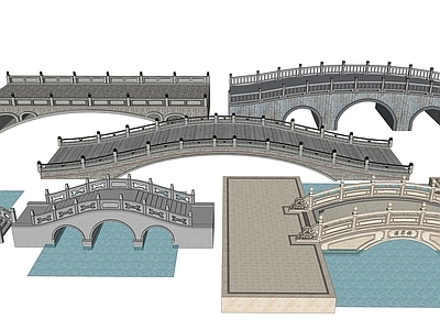 新中式中式景观桥 拱桥 仿古石材拱桥 栏杆石材拱桥