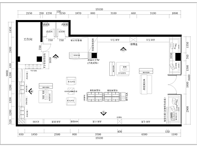 现代服装店 男装 140平方 施工图