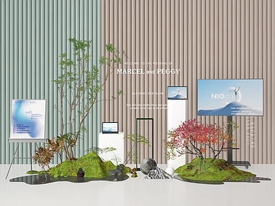 现代其他商业空间 橱 美陈 小景 商业 展示区