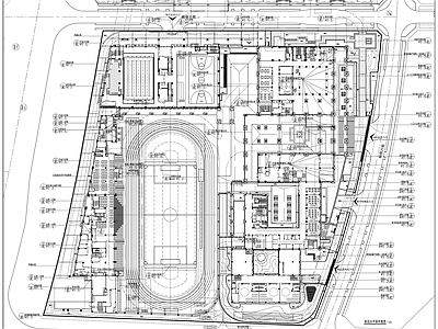 现代校园景观 高级中学景观项目 景观项目 施工图