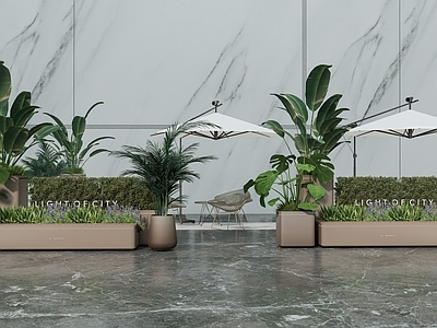 现代轻奢其他小品 移动花箱 移动花钵 商业外摆 花箱组合 花箱