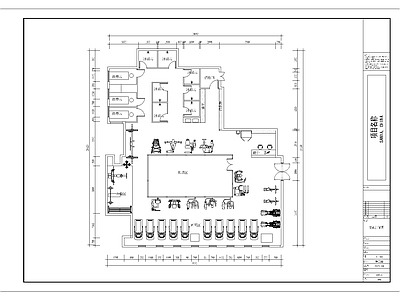 现代新中式其他办公建筑 办公空间平面图 施工图