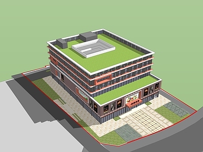 现代农贸市场 现代风格农贸市场 详细四面全建