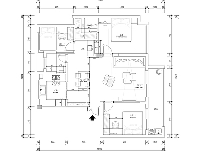 现代新中式住宅楼建筑 人才公寓 家装设计 施工图