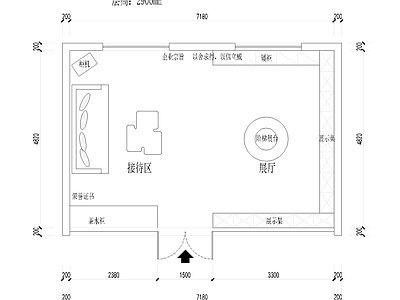 新中式其他办公建筑 展厅设计 办公空间 施工图