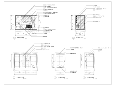 现代卧室 主卧平立面 施工图