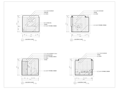 现代卧室 儿童房平立面图 施工图