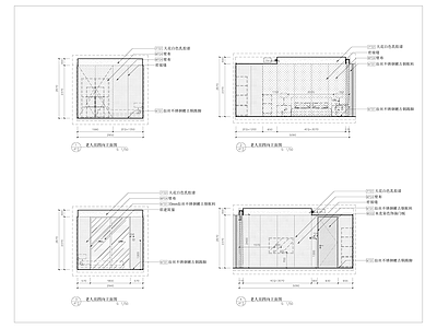 现代卧室 老人房平立面图 施工图