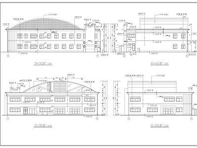 现代其他商业建筑 二层食堂建筑设计 餐饮建筑 施工图