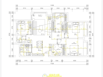 现代新中式住宅楼建筑 家装设计 施工图