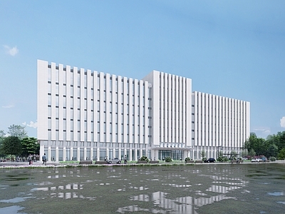 现代办公楼 产业园 厂房 多层办公楼 屋顶绿化办公楼