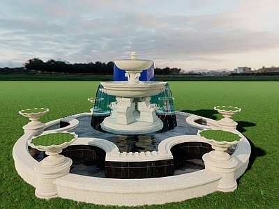 欧式法式水景 庭院水景 水钵 水缸水景 欧式水景 水景 花钵水景