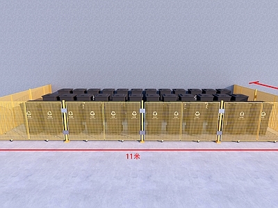 现代简约栅栏 垃圾堆 垃圾堆