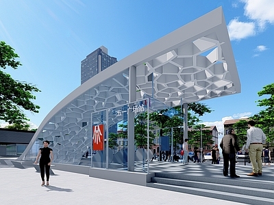 现代其他公共建筑 地铁站建筑