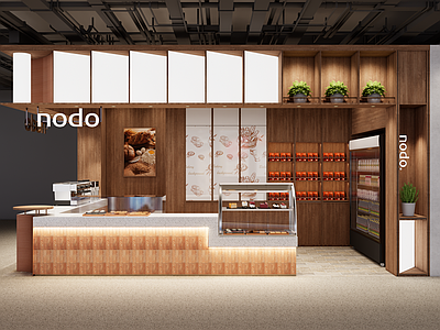 现代甜品面包店 烘焙店 甜品店 档口 咖啡店