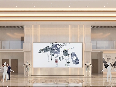 现代轻奢其他商业空间 现代酒店大堂