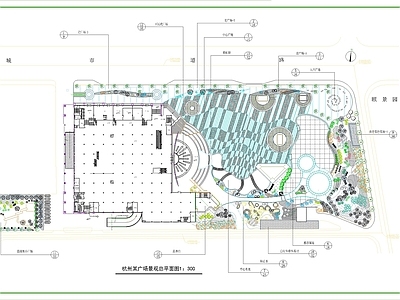 景观平面图 商业街景观平面设 施工图