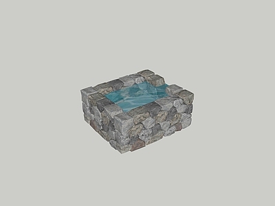 新中式中式庭院小品 景石 流水 石钵 庭院小品