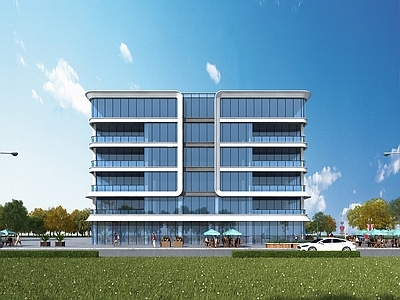 现代极简厂房 公建办公楼