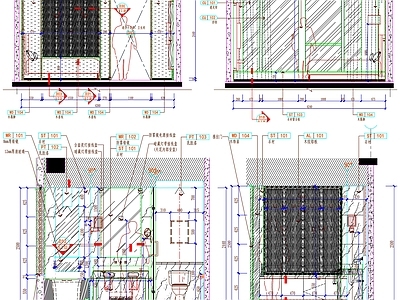 现代公共卫生间 设计 工装 立面 施工图