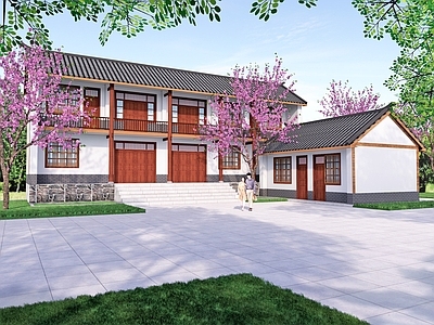 现代新中式乡村民房 少数民族民居 乡村民宿 乡村民居改造 古镇改造 乡村振兴