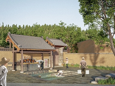 中式亭子 馨水古泉节点