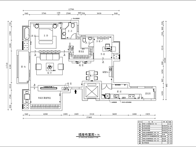 现代轻奢整体家装空间 两室两厅现代 大平层 小户型 别墅 施工图