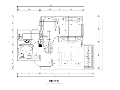 现代轻奢整体家装空间 两室一厅现代风 大平层 小户型 别墅 施工图