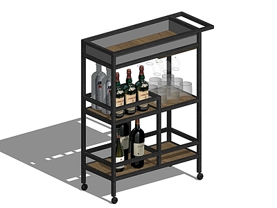 酒具 移动酒车 酒水推车 酒杯