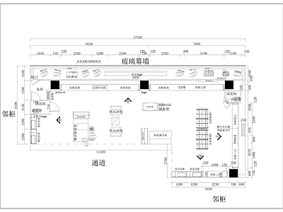 现代服装店 服装 商场专柜 施工图
