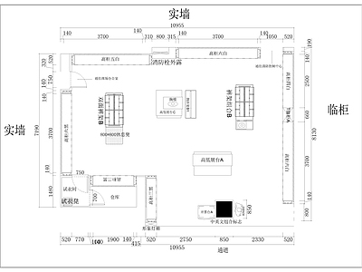 现代服装店 百货专柜 男装 施工图