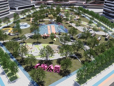 现代口袋公园 现代城市口袋公园 街角公园 公园景观 城市运动公园 城市活动景观广场