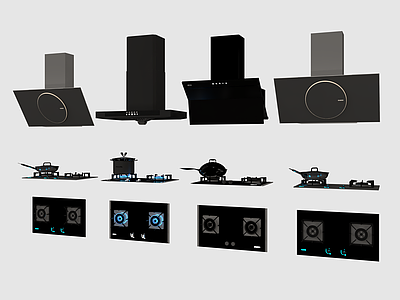 家用电器组合 燃气灶 煤气灶 抽油烟机