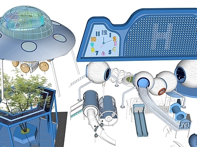 现代工业儿童游乐区 现代太空儿童乐园