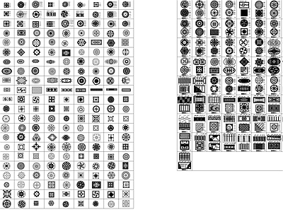 现代新中式地面拼花 各种地面拼 施工图