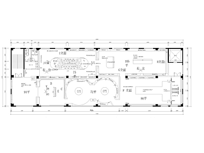 现代工业展厅 校服展厅 施工图